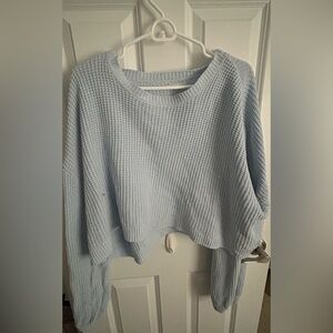 Light Blue Cropped Sweater